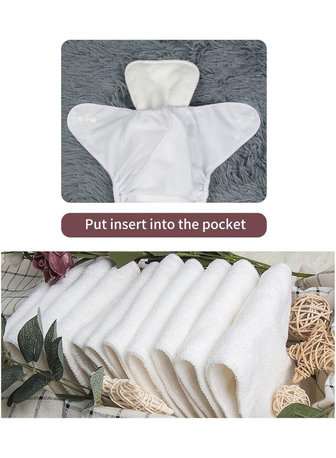ALVABABY 12pcs Microfiber Inserts, Soft Cloth Diaper Liner, 3-Layer Absorbent Inserts, Reusable Liners for Baby Cloth Diapers - Image 4